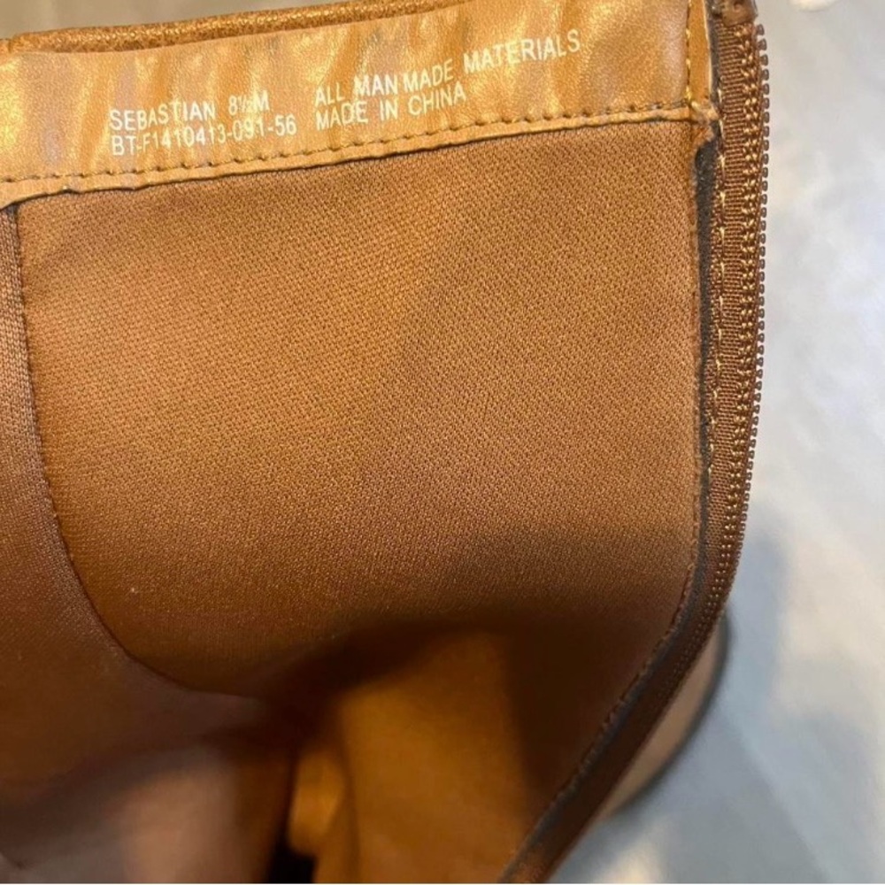 Women's Tan Leather Boots - Picture 3 of 5